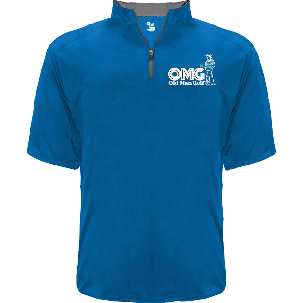 OMG Short Sleeve 1/4 Zip Pullover Shirt