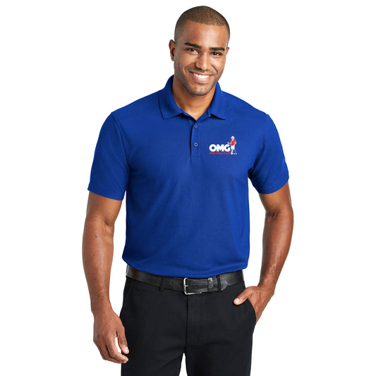 OMG Performance Pro polo golf shirt pacific blue